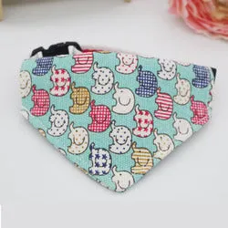 PAWS ASIA Supplier Cheap Stylish Fancy Colorful Mixed Patterns Cute Cat Bandana Collar