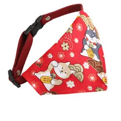 PAWS ASIA Supplier Cheap Stylish Fancy Colorful Mixed Patterns Cute Cat Bandana Collar