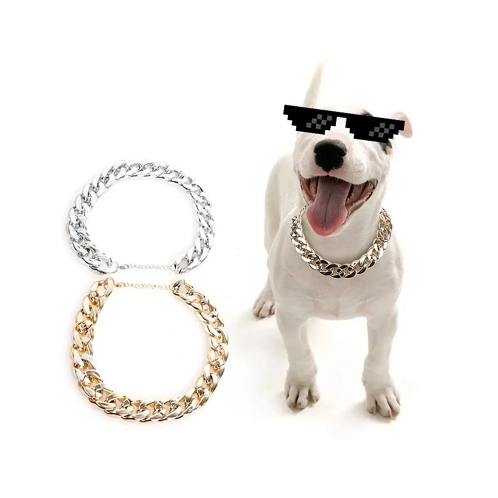 PAWS ASIA Supplier Luxury Personalized Cool Gold Chain Pet Jewelry Collars Dog