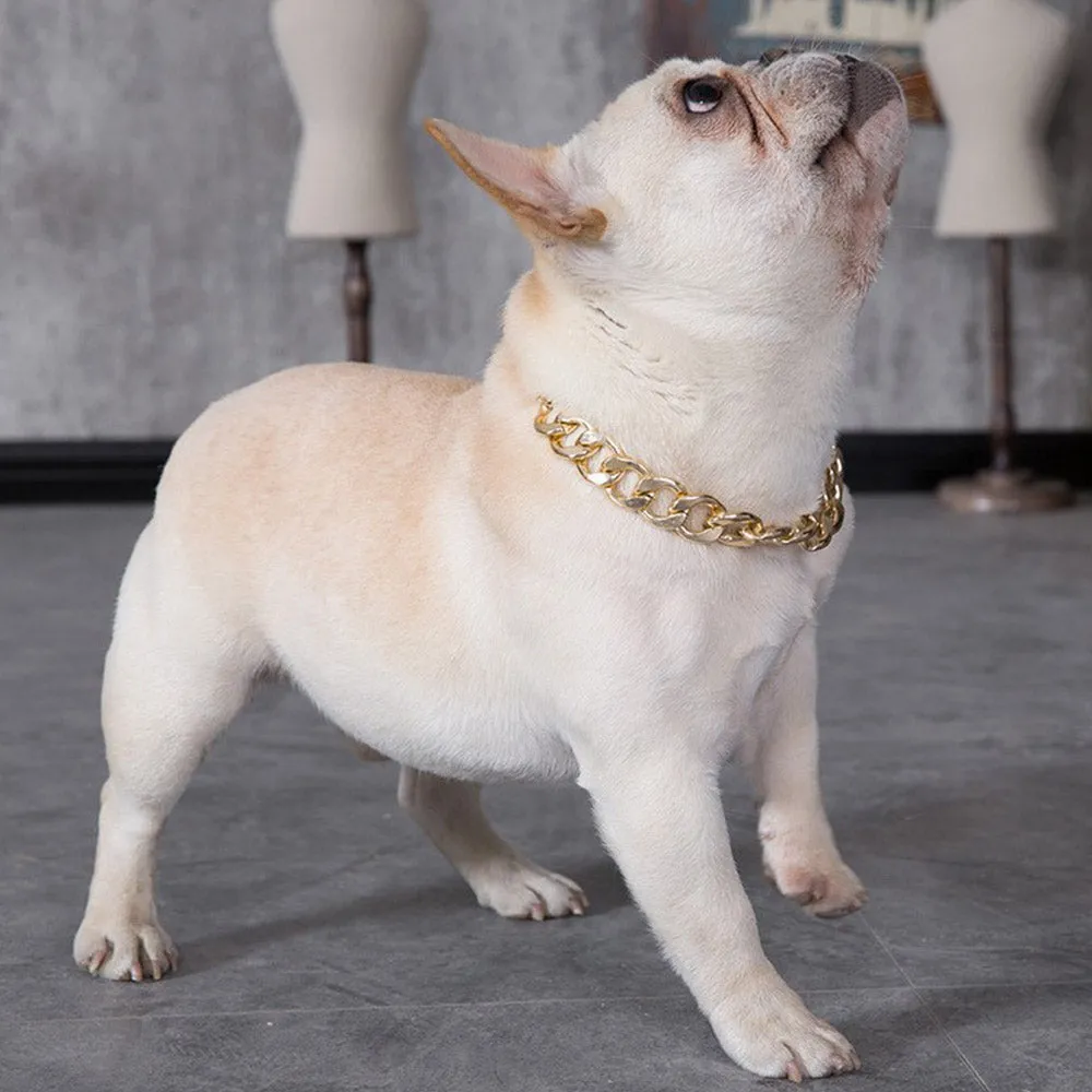 PAWS ASIA Supplier Luxury Personalized Cool Gold Chain Pet Jewelry Collars Dog