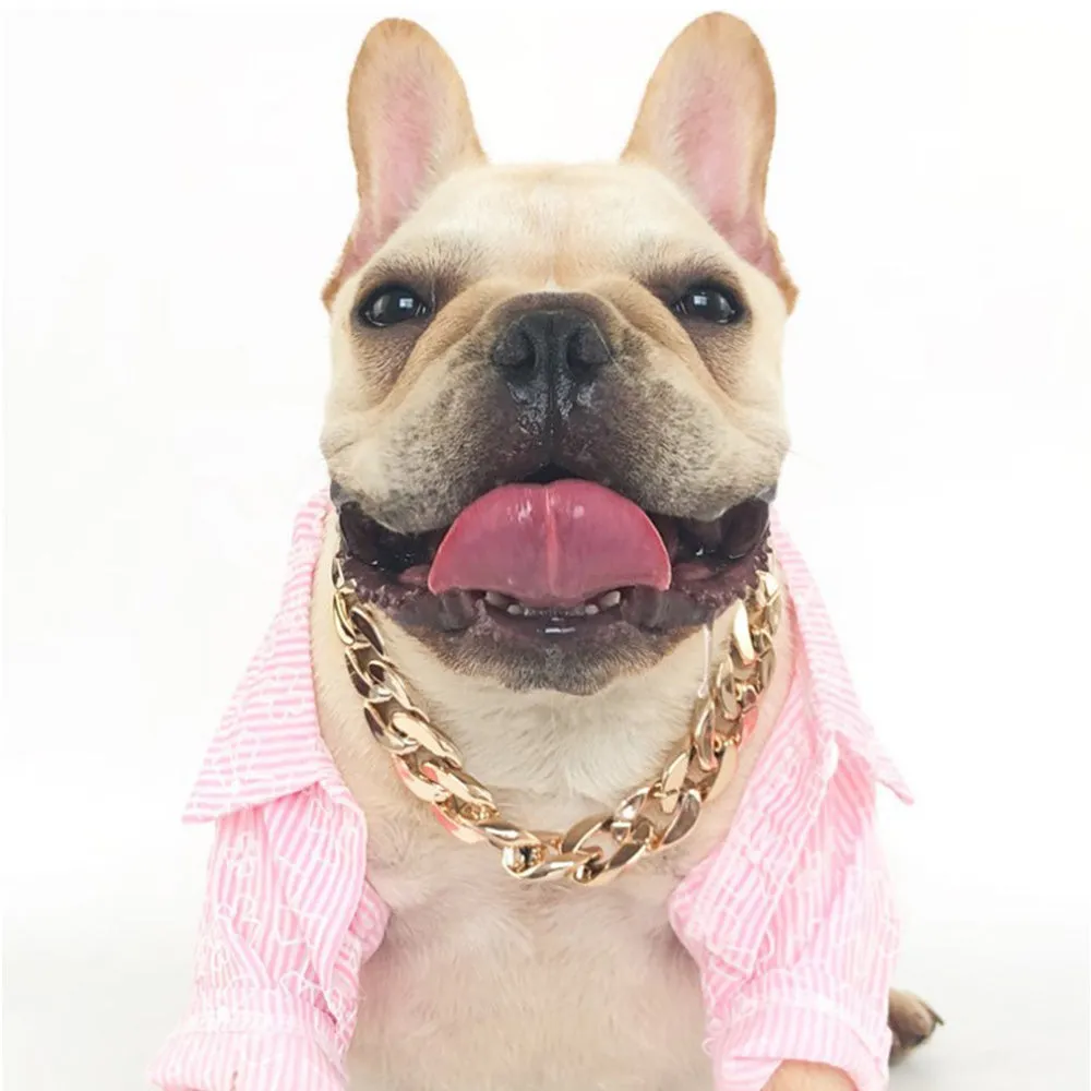 PAWS ASIA Supplier Luxury Personalized Cool Gold Chain Pet Jewelry Collars Dog