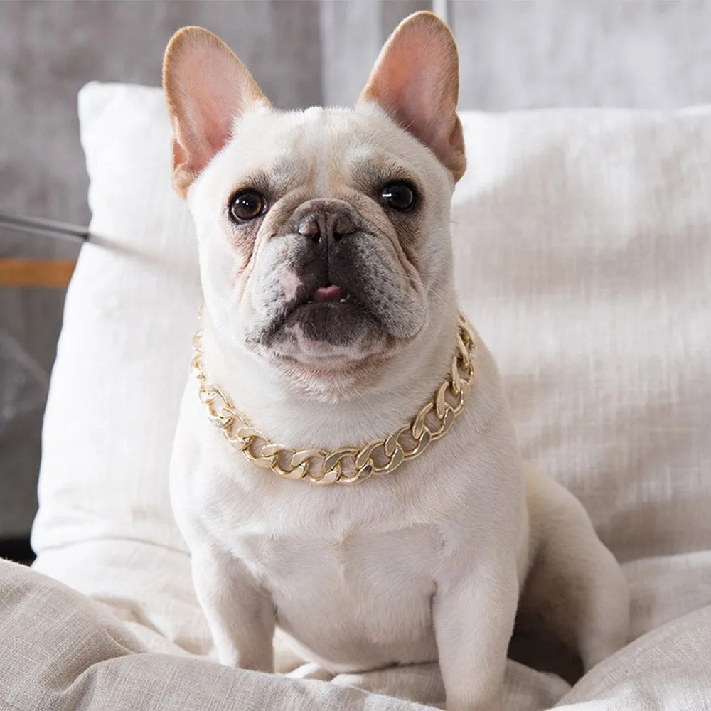 PAWS ASIA Supplier Luxury Personalized Cool Gold Chain Pet Jewelry Collars Dog