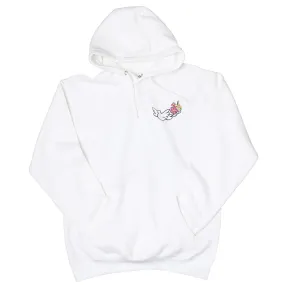 Peace Within White Fleece Hoodie