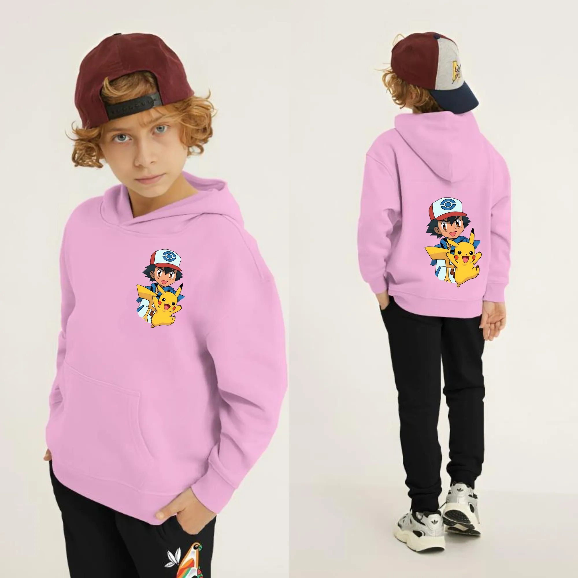 Picachu Printed Kids Hoodie Set