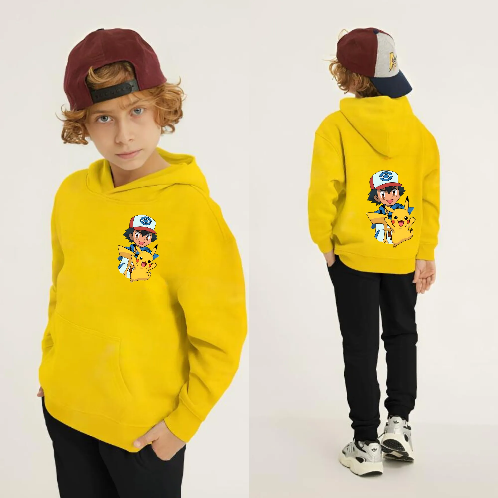 Picachu Printed Kids Hoodie Set