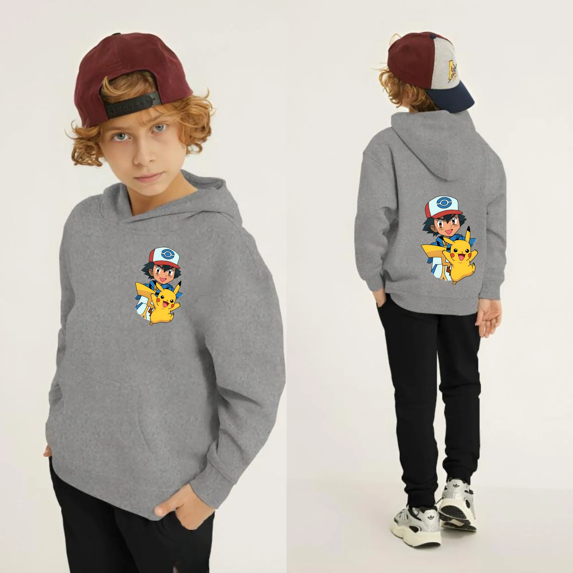 Picachu Printed Kids Hoodie Set