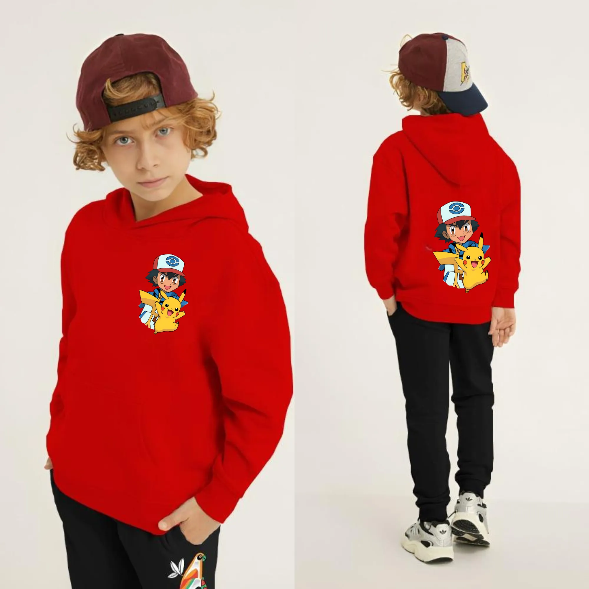 Picachu Printed Kids Hoodie Set