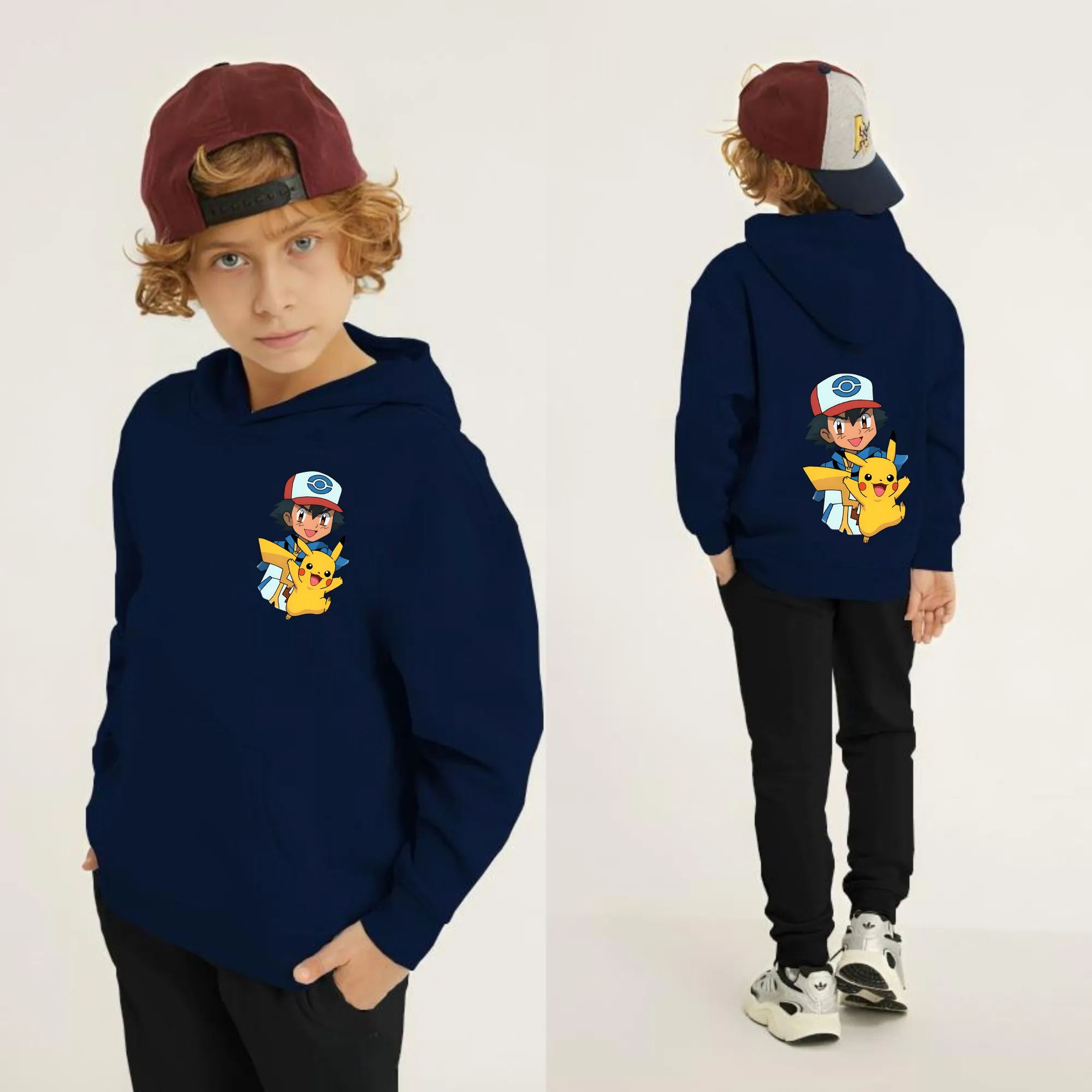 Picachu Printed Kids Hoodie Set