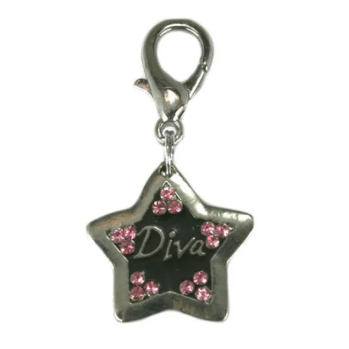 Pink Diva Jewels Dog Collar Charm