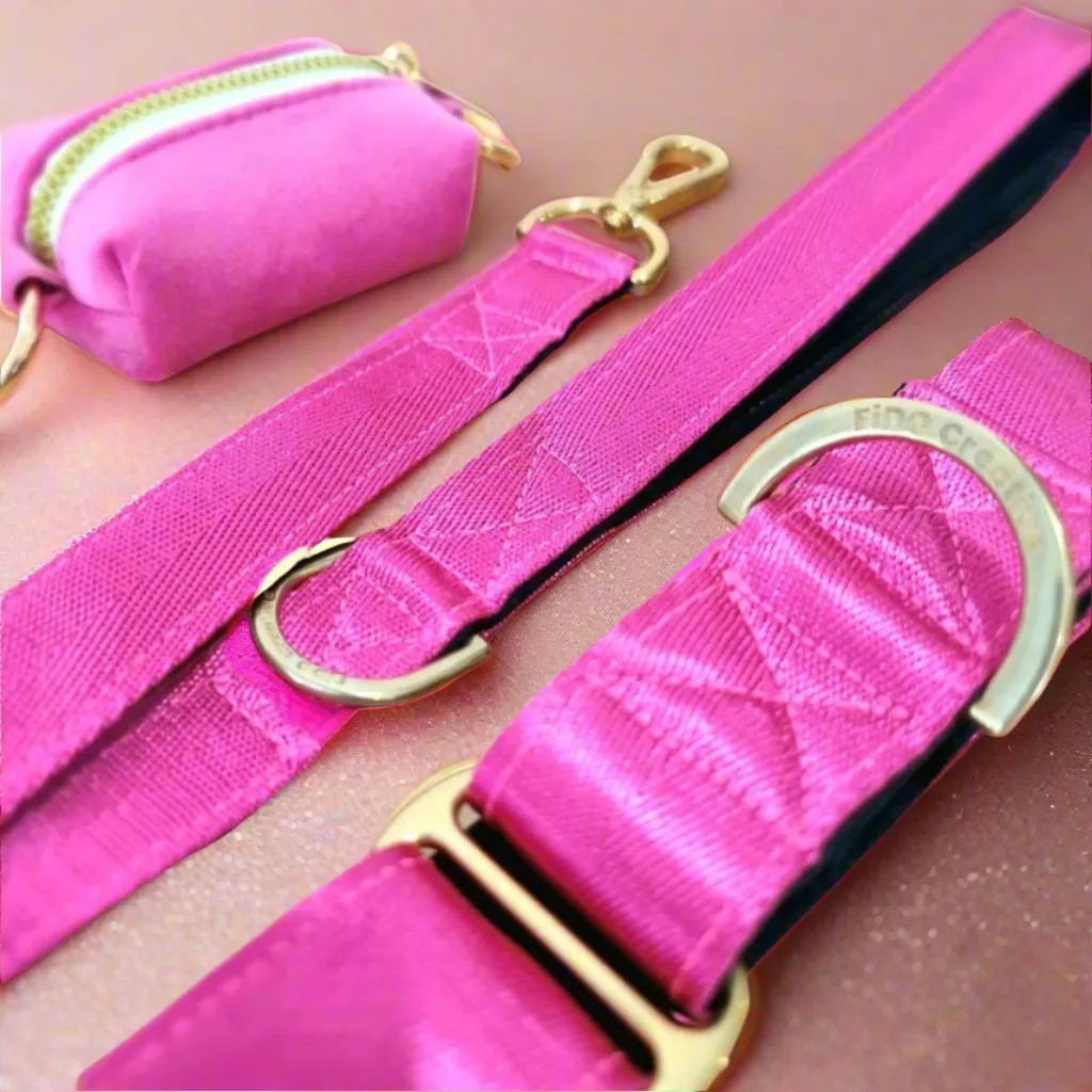 Pink Dog Leash - Neoprene Padded