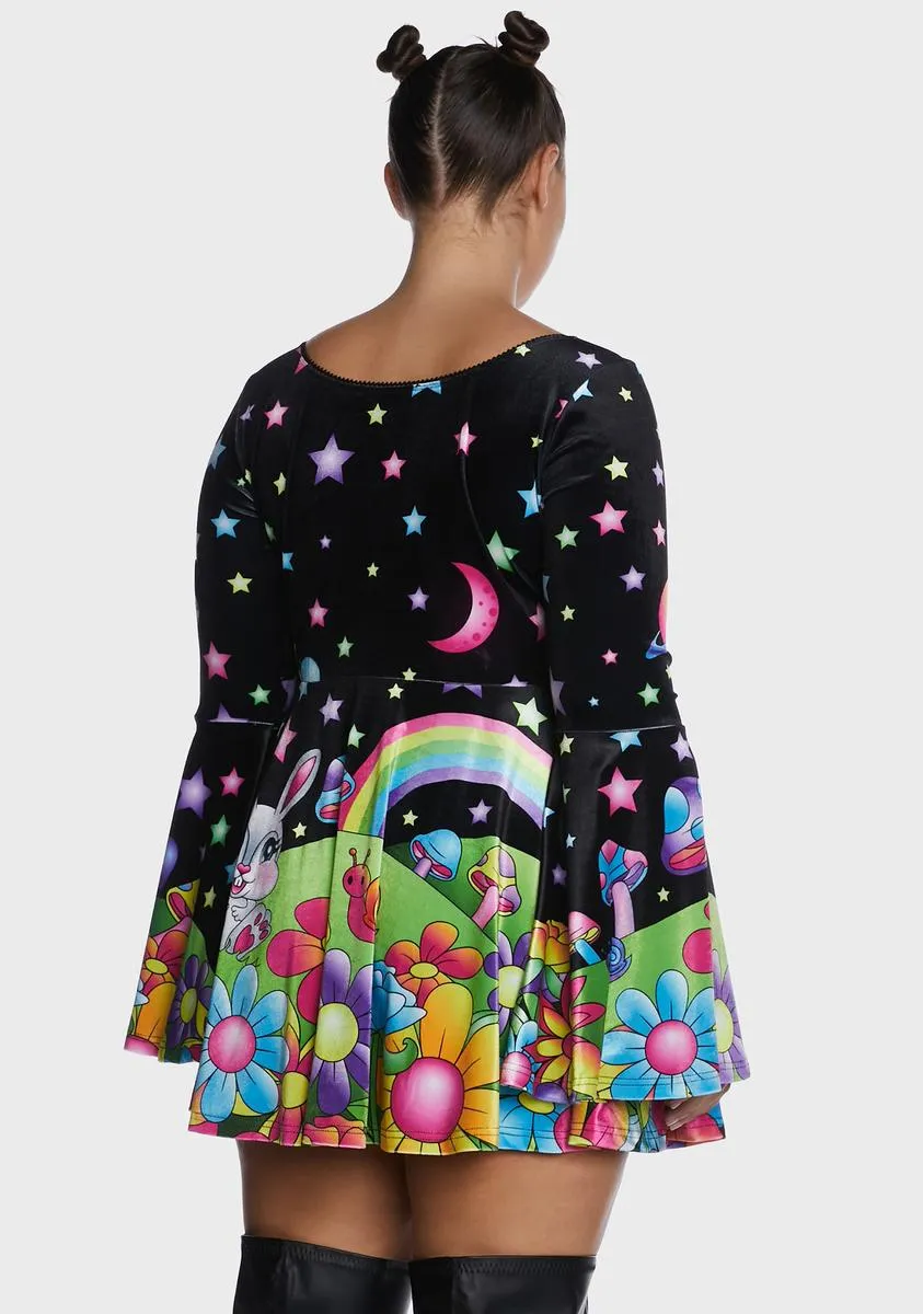 Plus Happy Planet Bell Sleeve Dress