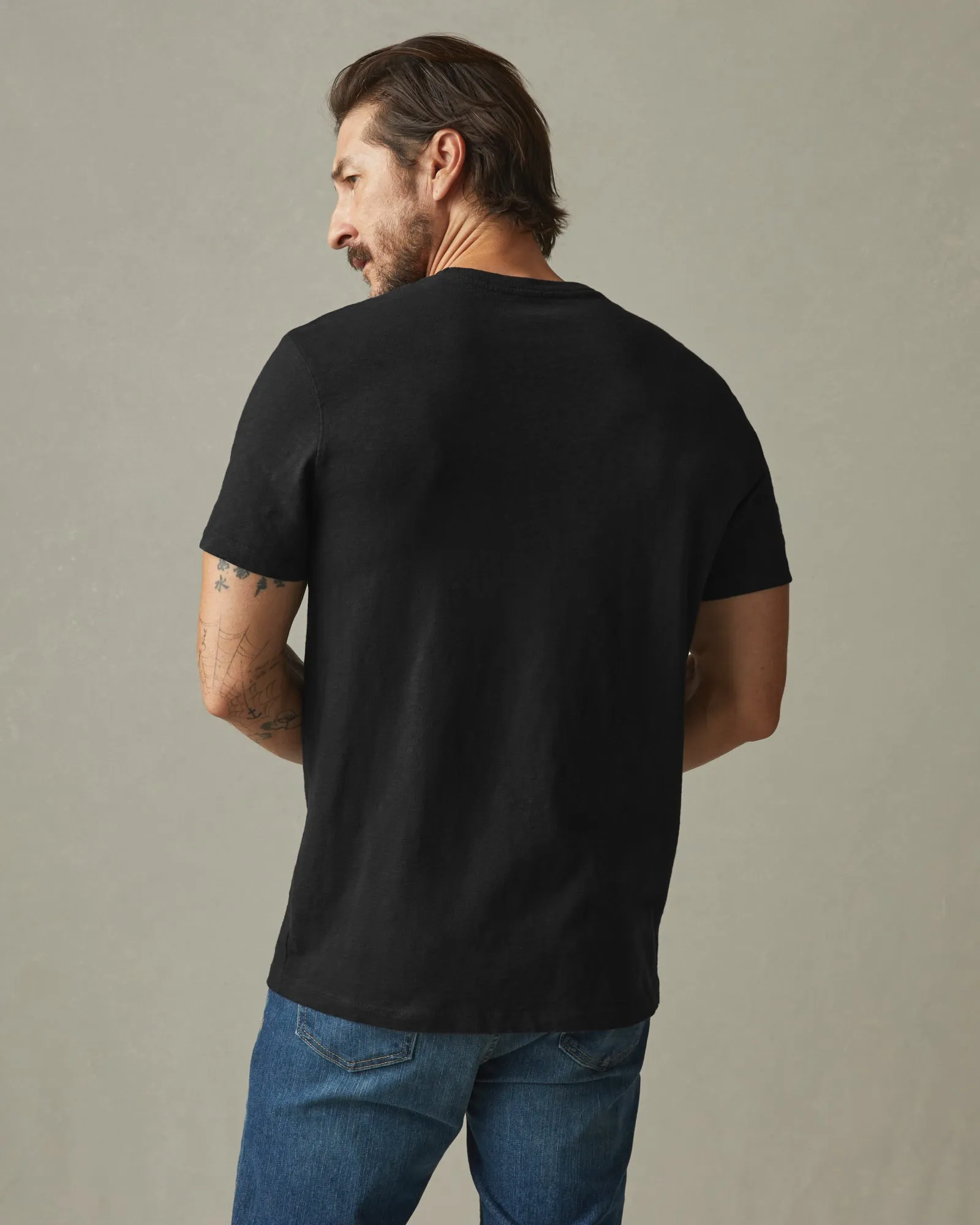 Premium Slub Crew Tee - Black