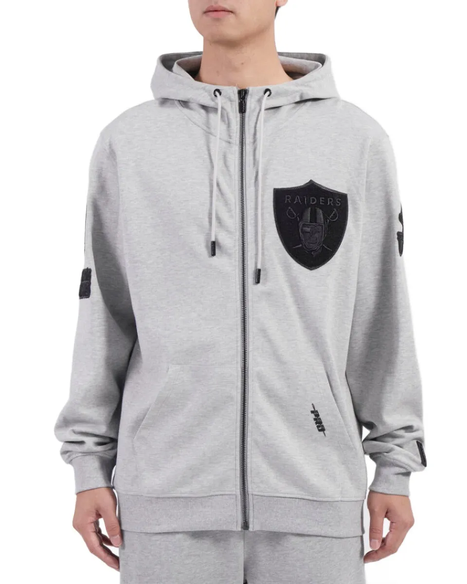 Pro Standard Las Vegas Raiders Triple Tonal Full-Zip Hoodie-Grey