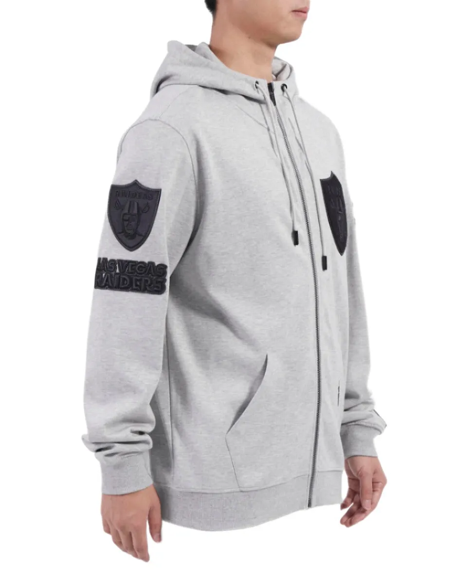 Pro Standard Las Vegas Raiders Triple Tonal Full-Zip Hoodie-Grey