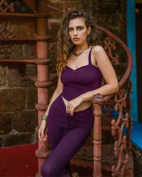 "NILAYA" Yoga Tank Top in Purple Color, Sexy Yoga Clothes