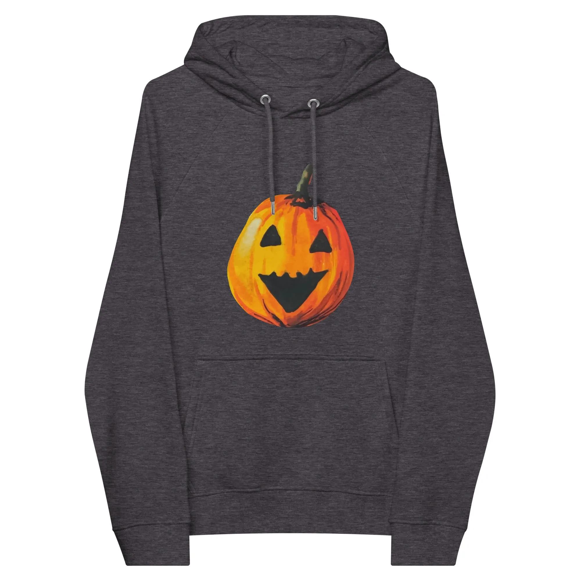 "Watercolor Jack-o-Lantern" Pumpkin Hoodie (Adult Unisex)