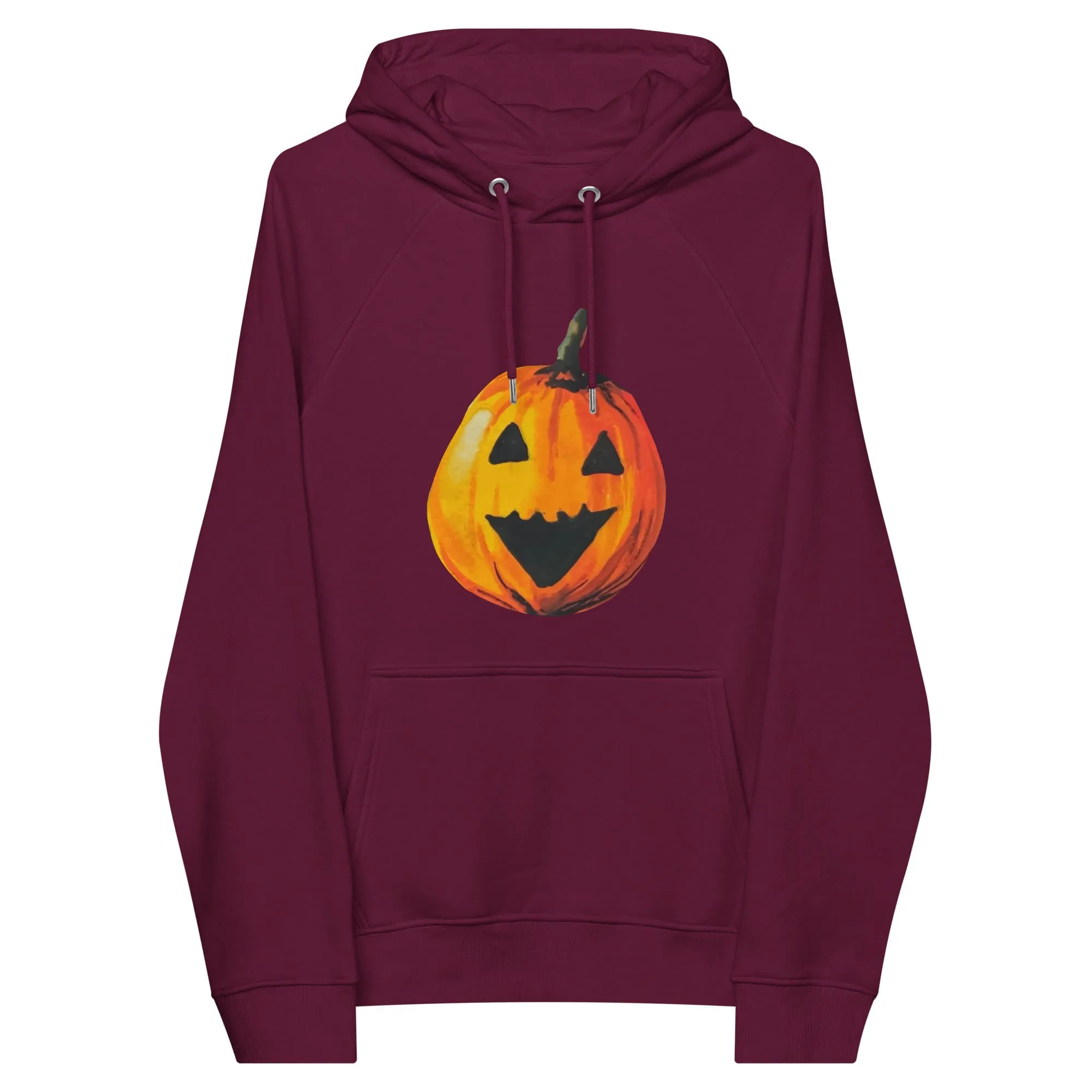 "Watercolor Jack-o-Lantern" Pumpkin Hoodie (Adult Unisex)