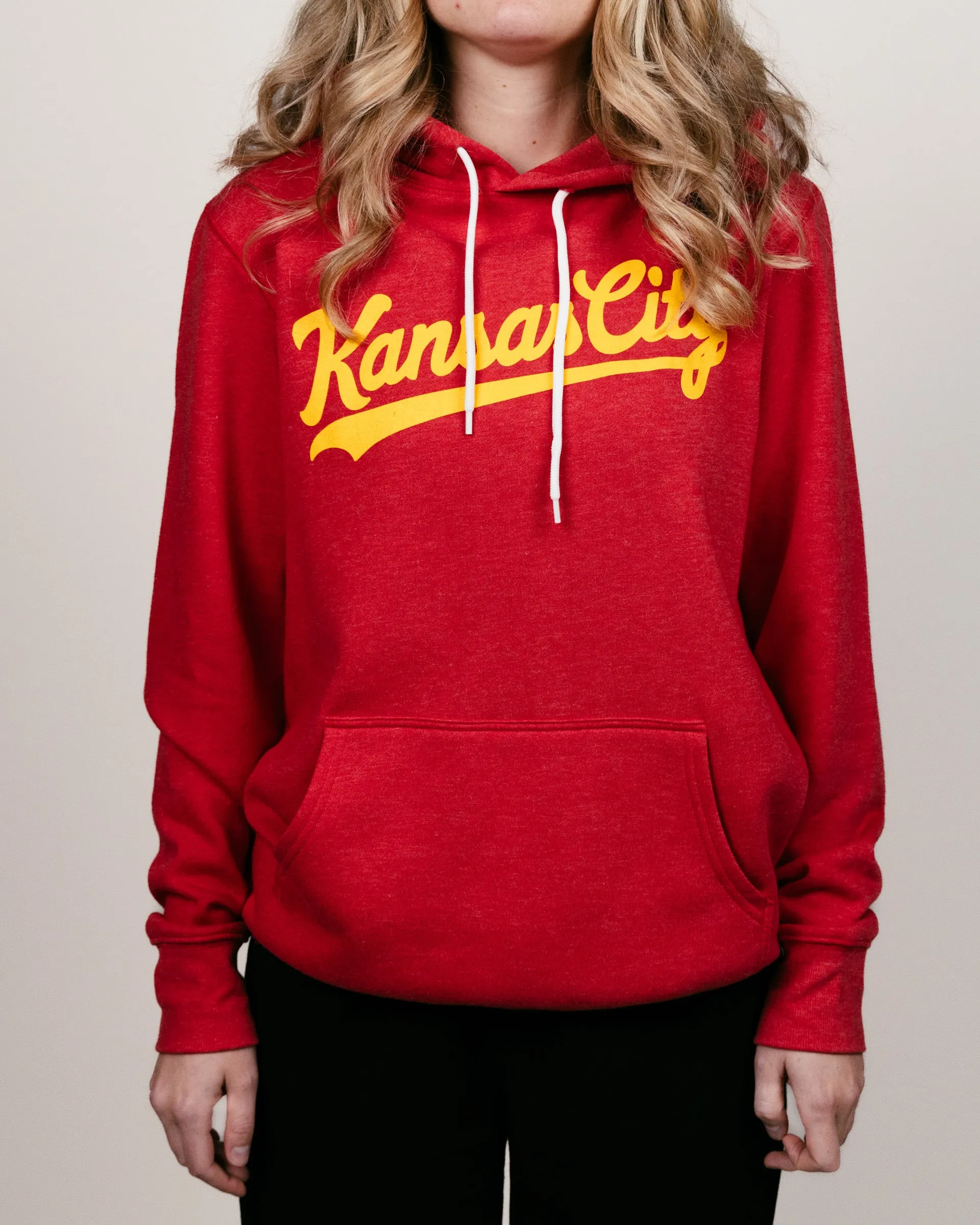 Red & Gold Kansas City Script Red Hoodie