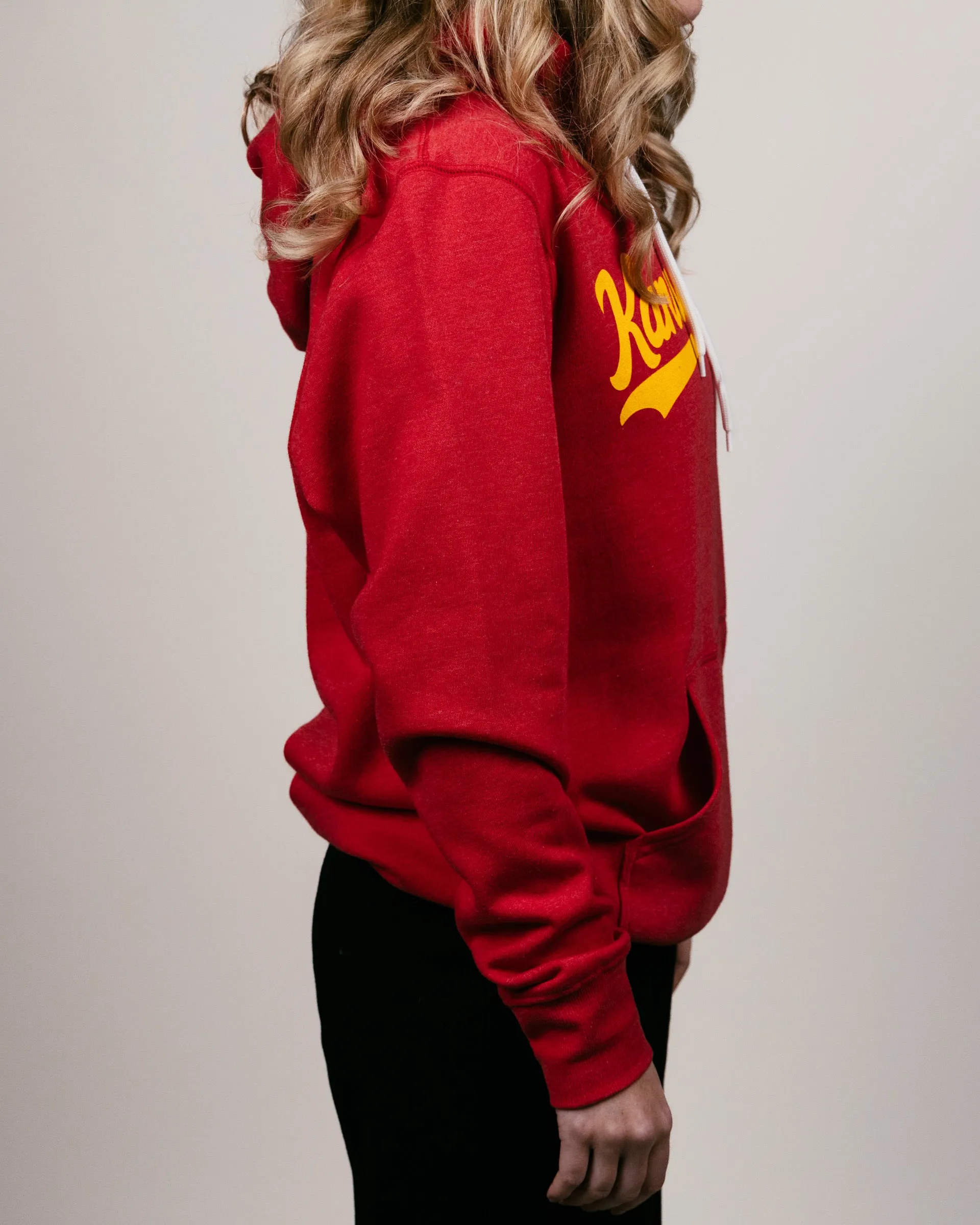 Red & Gold Kansas City Script Red Hoodie