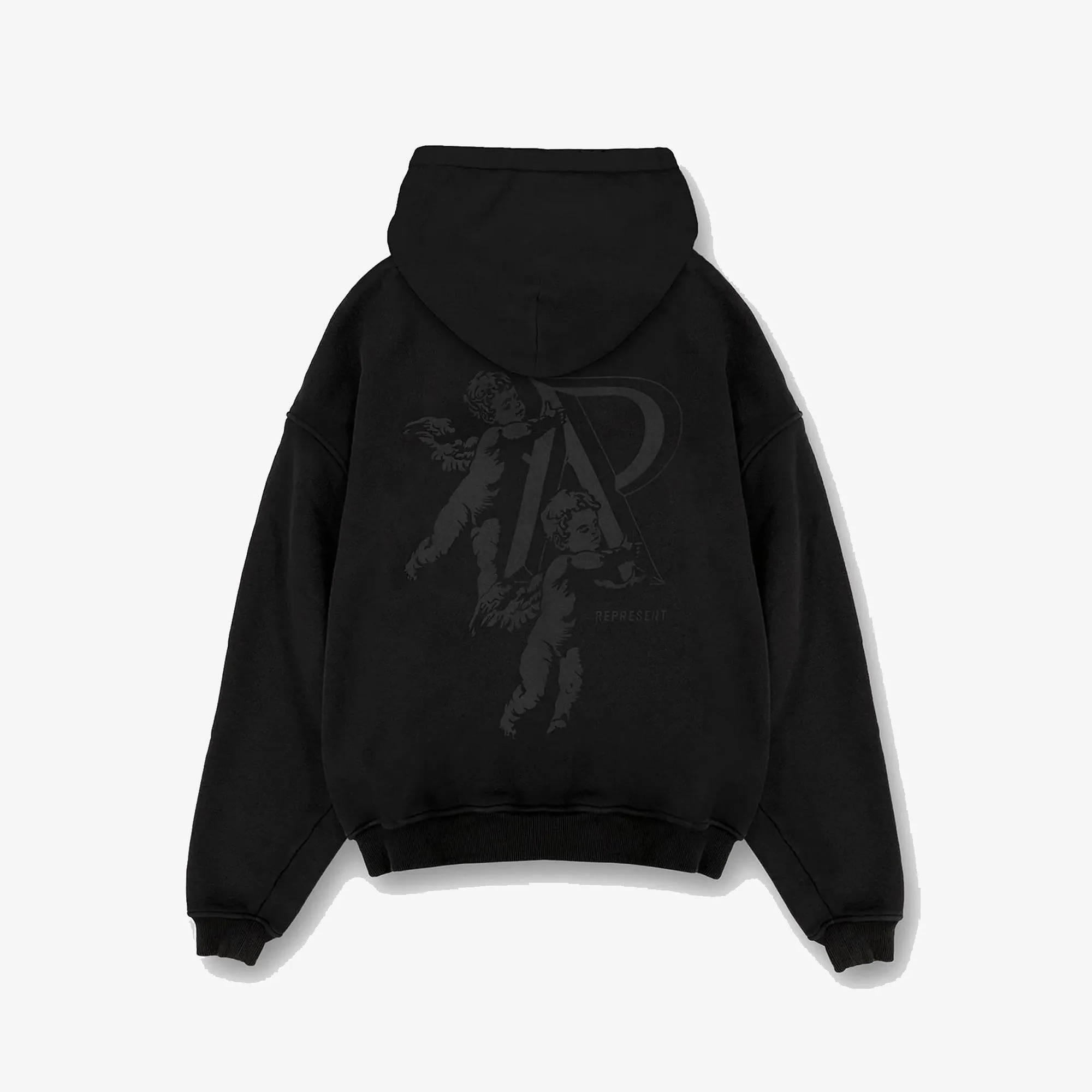 Represent | CHERUB INITIAL HOODIE  { BLACK