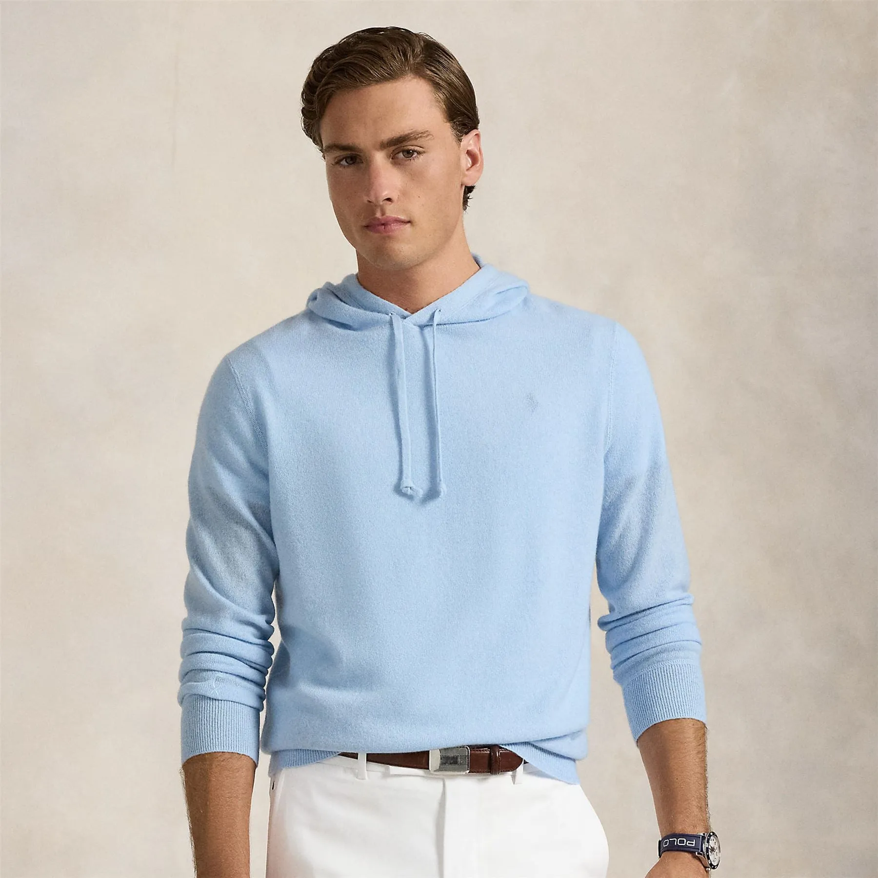 RLX Cashmere Hoodie Office Blue - AW24