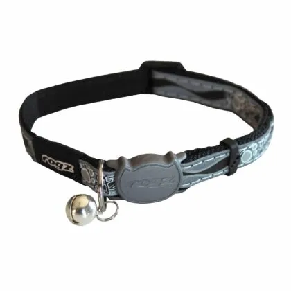 Rogz Night Cat Collar Black