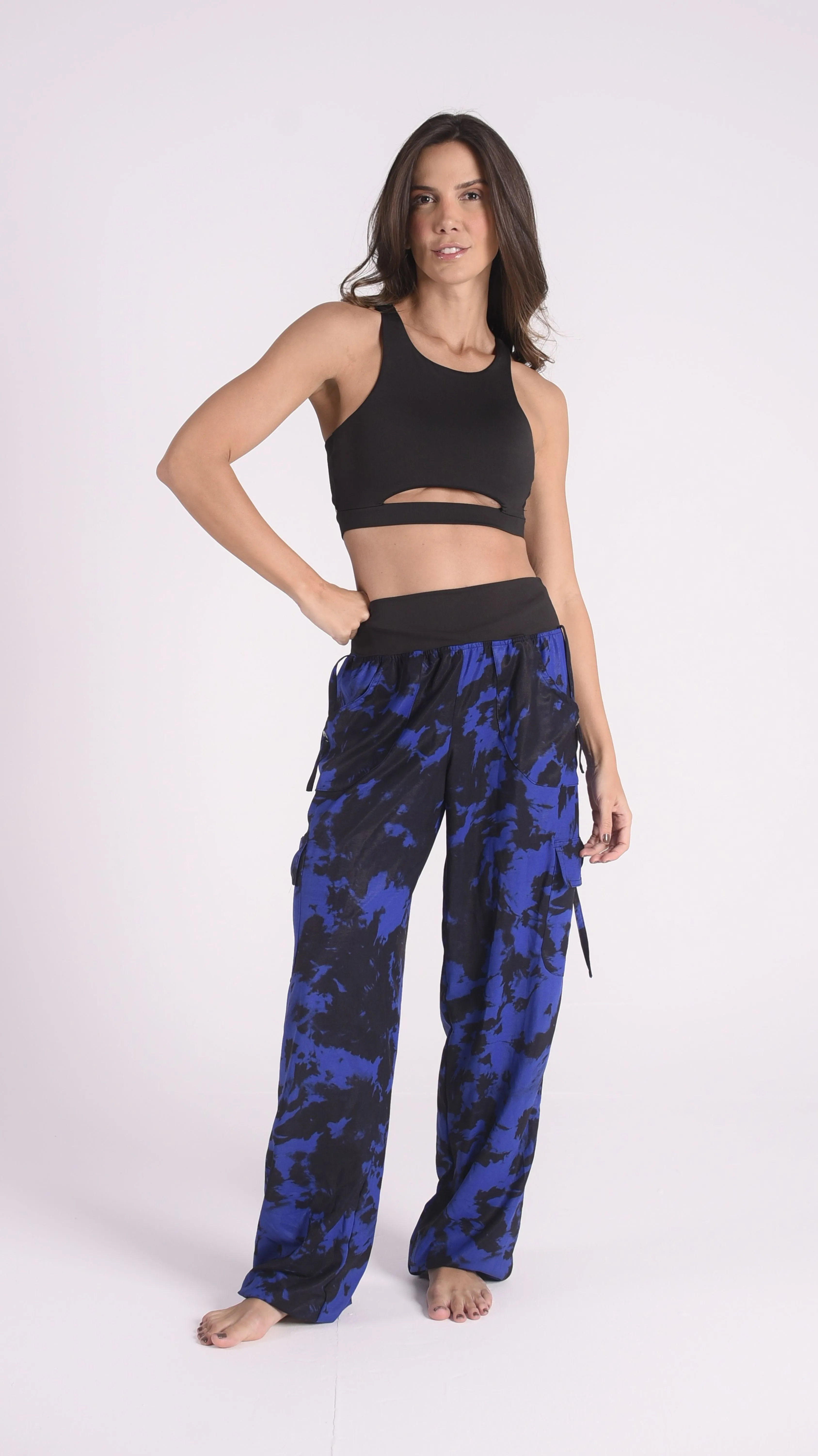 Royal Tie-Dye Lis Cargo Pants