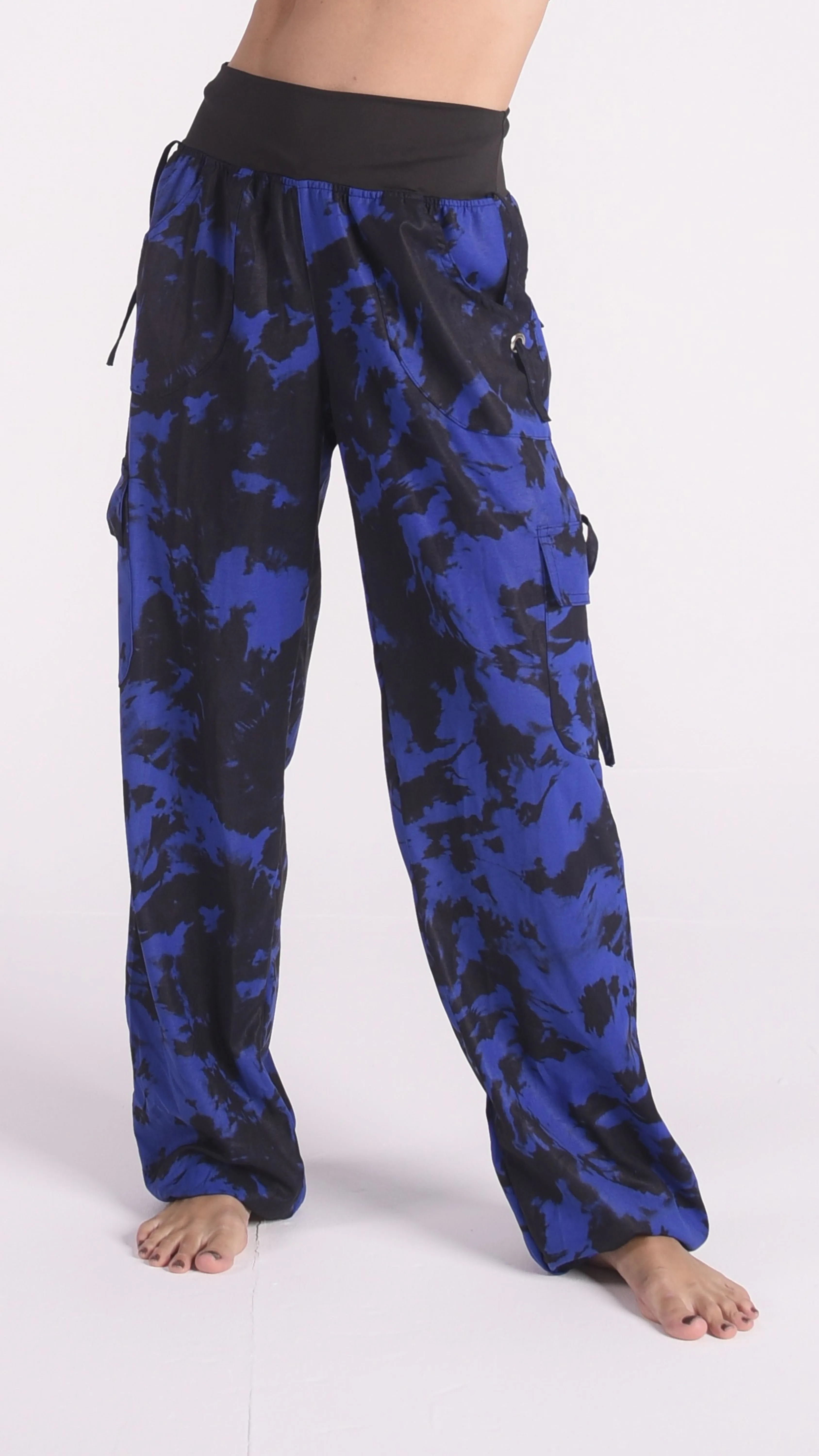 Royal Tie-Dye Lis Cargo Pants