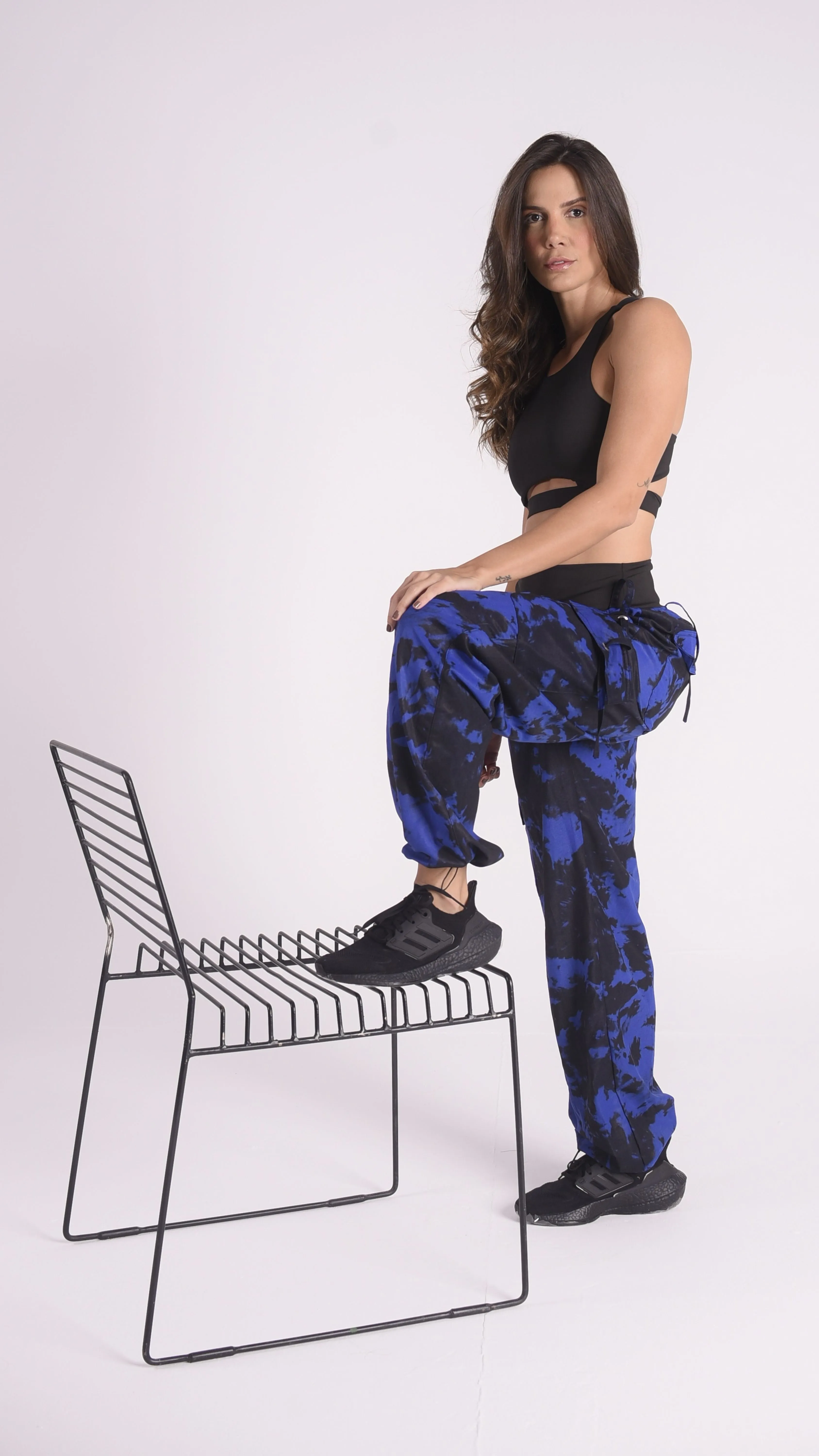 Royal Tie-Dye Lis Cargo Pants