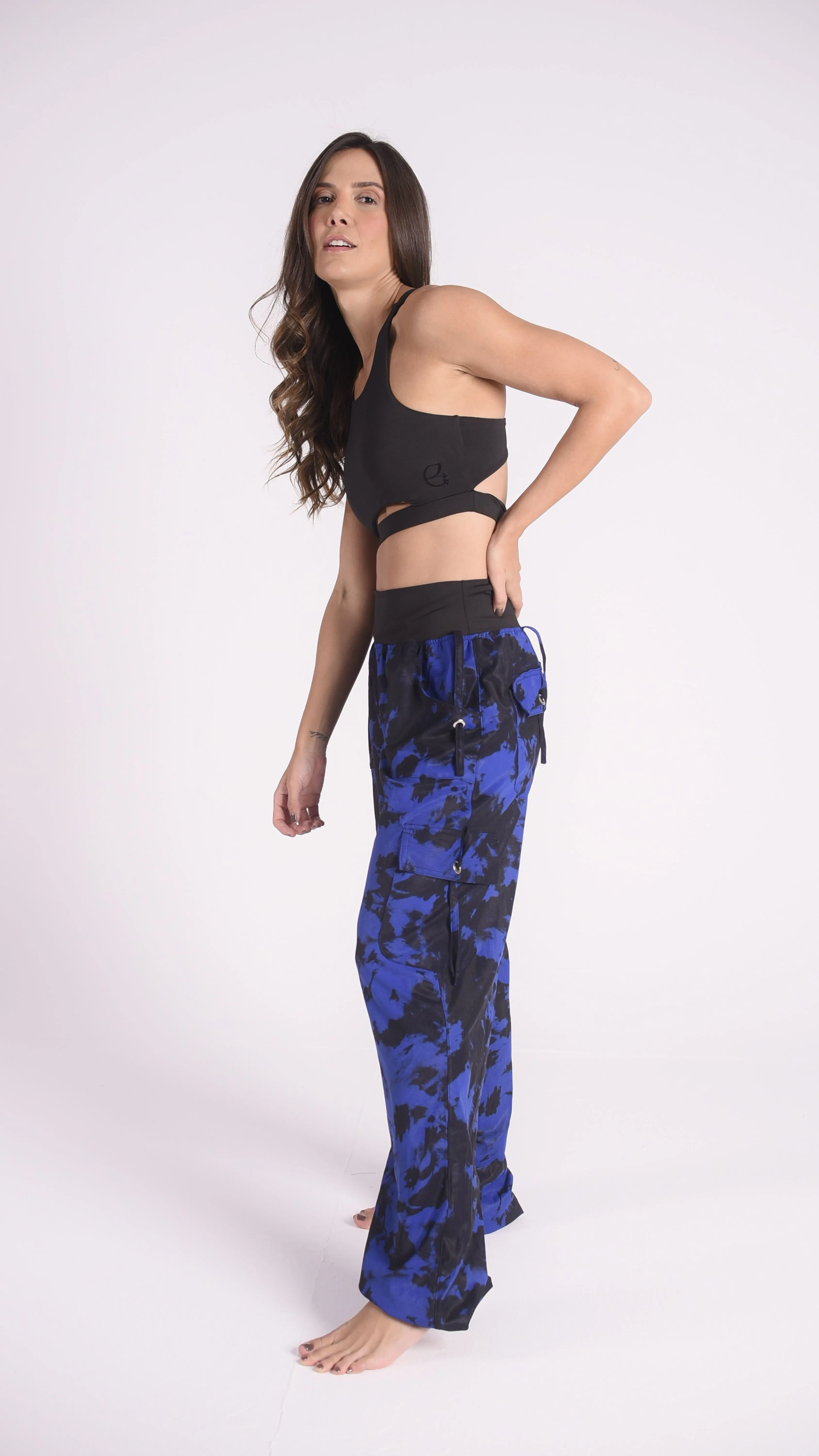 Royal Tie-Dye Lis Cargo Pants