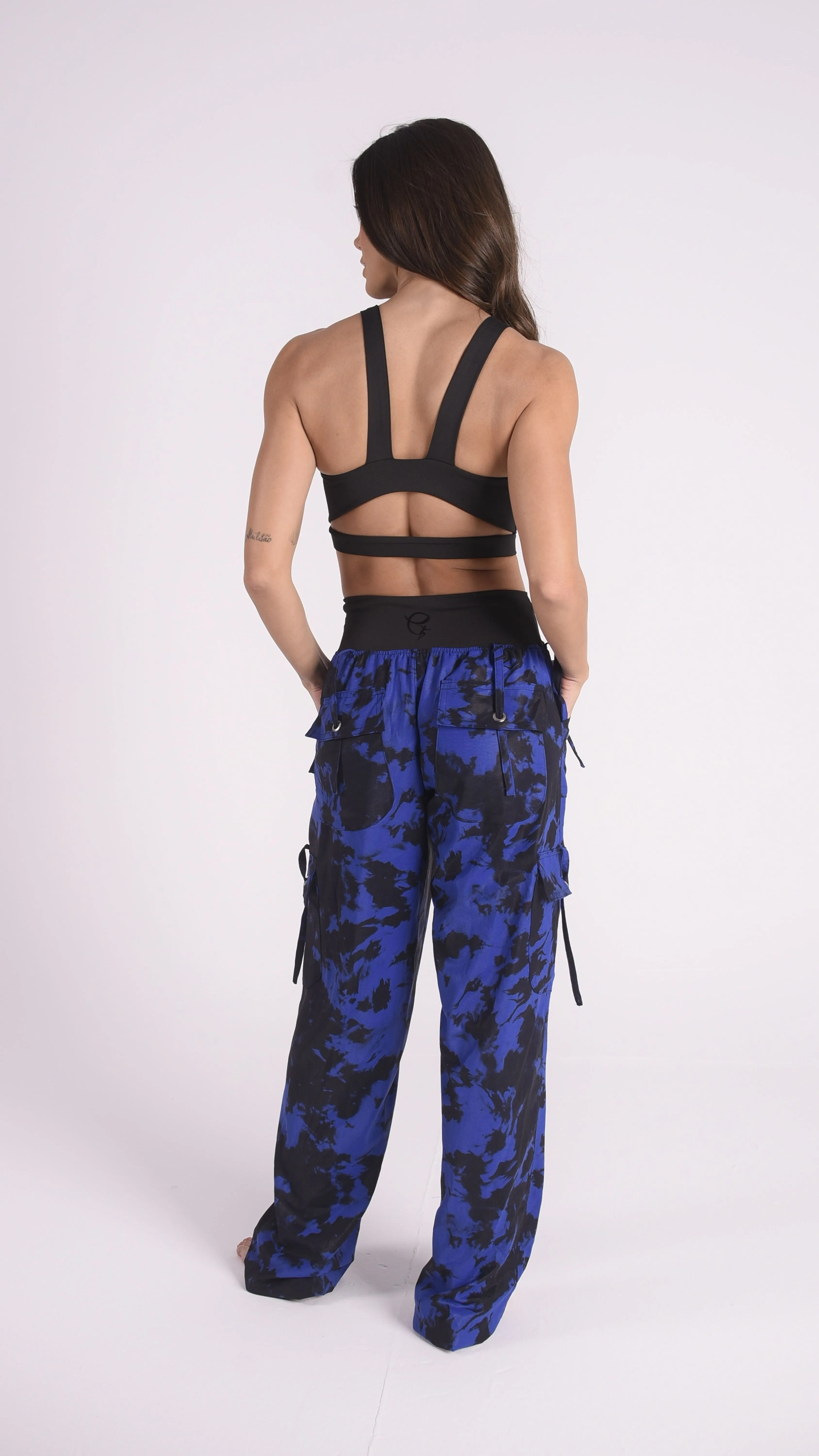 Royal Tie-Dye Lis Cargo Pants