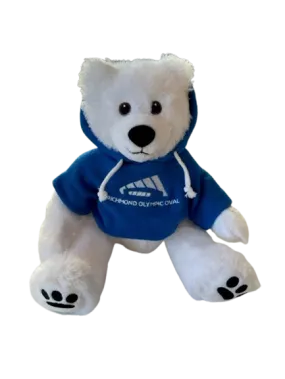 SAH 12" Cuddle Critter Polar Bear w Richmond Olympic Oval Hoodie