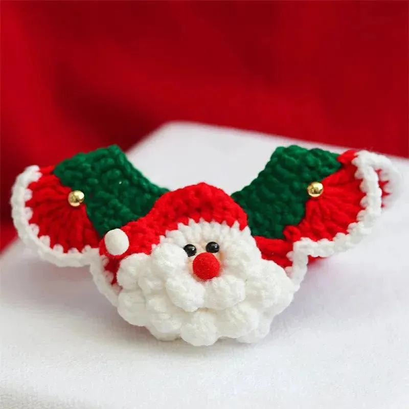 Santa Claus Elk Pattern Adjustable Pet Christmas Collar