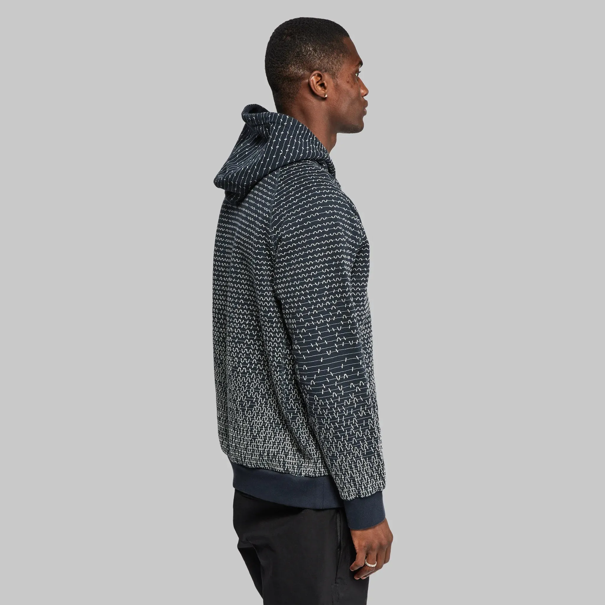 Sashiko Hoodie. Navy Blue edition