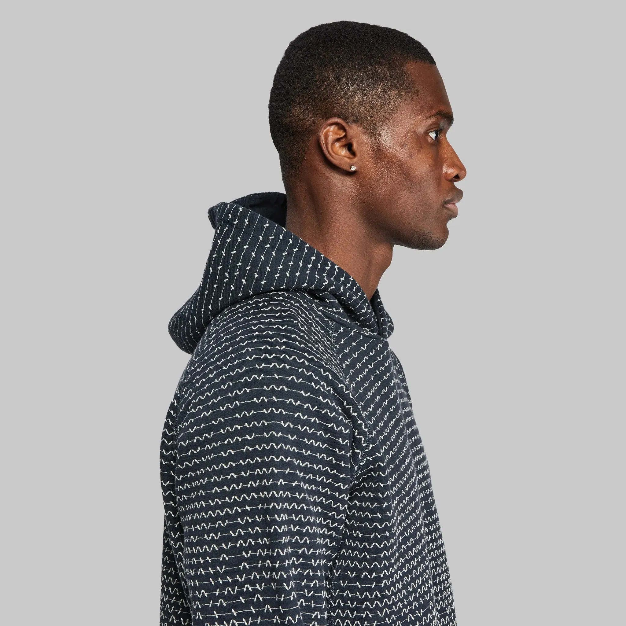 Sashiko Hoodie. Navy Blue edition