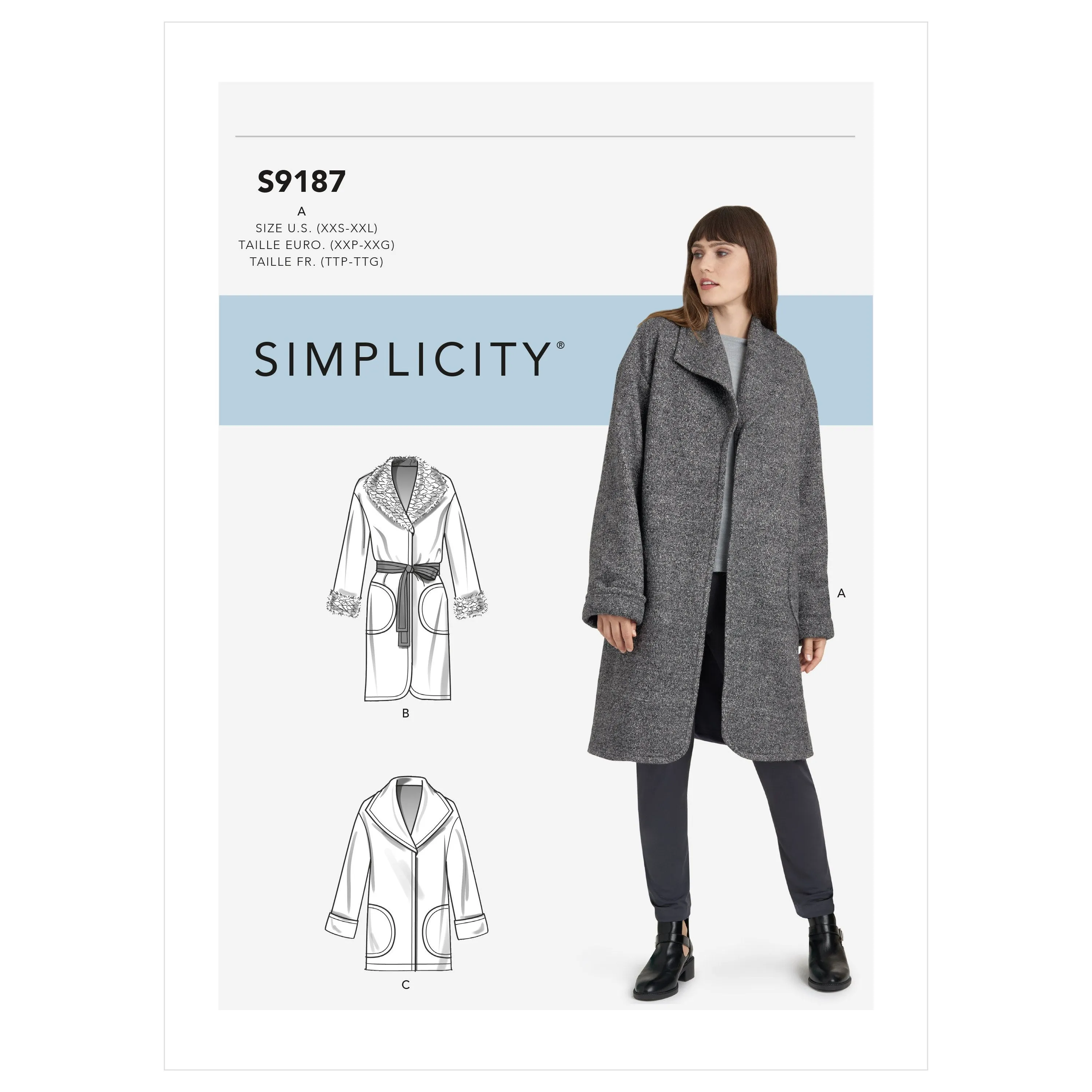 Simplicity Sewing Pattern 9187 Jacket and Coats