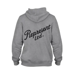 SLANTED PUFFED Premium Heavyweight Hoodie [HEATHER GRAY]