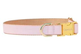 Soft Pink Linen Dog Collar