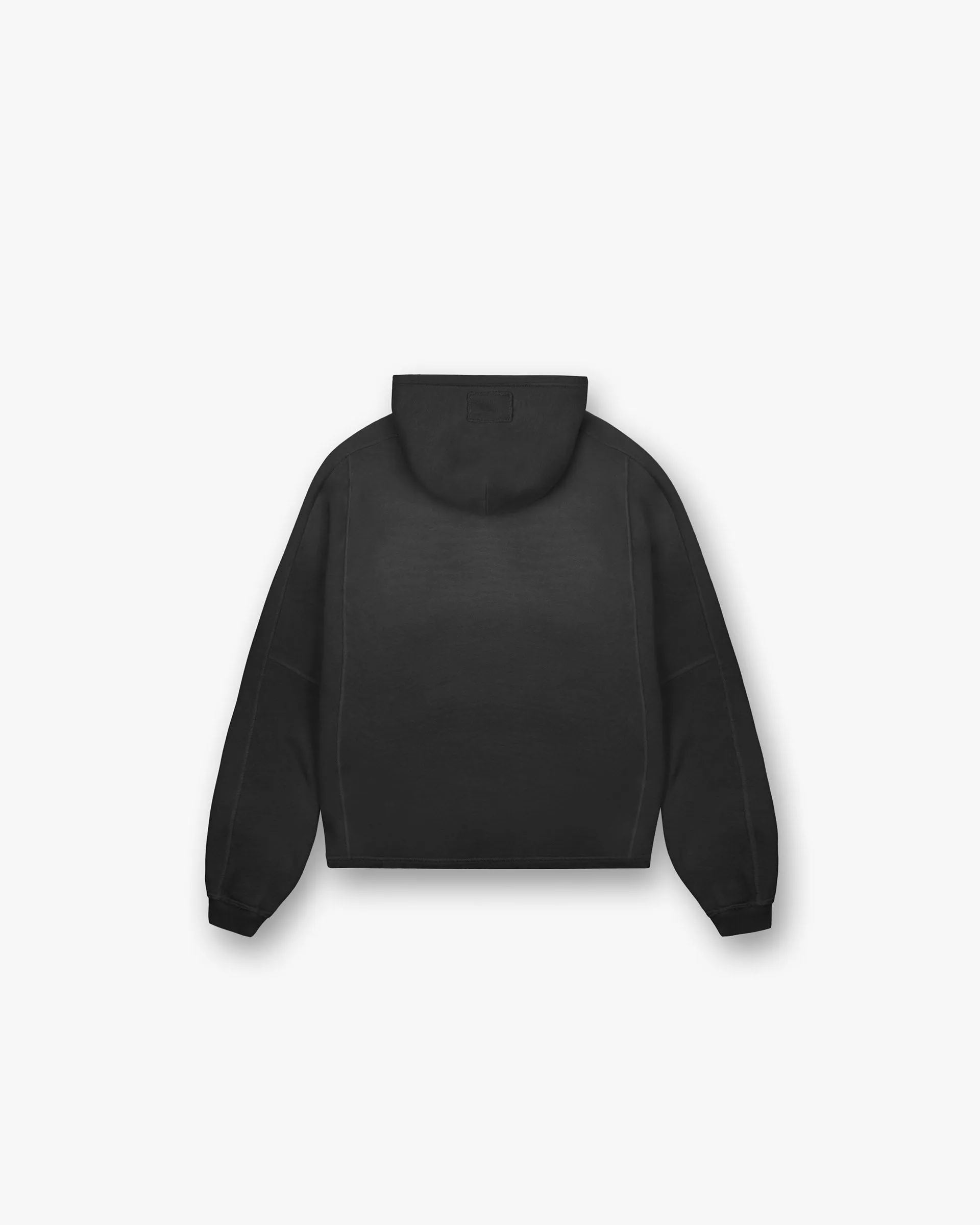 Stepped Hem Hoodie - Stained Black