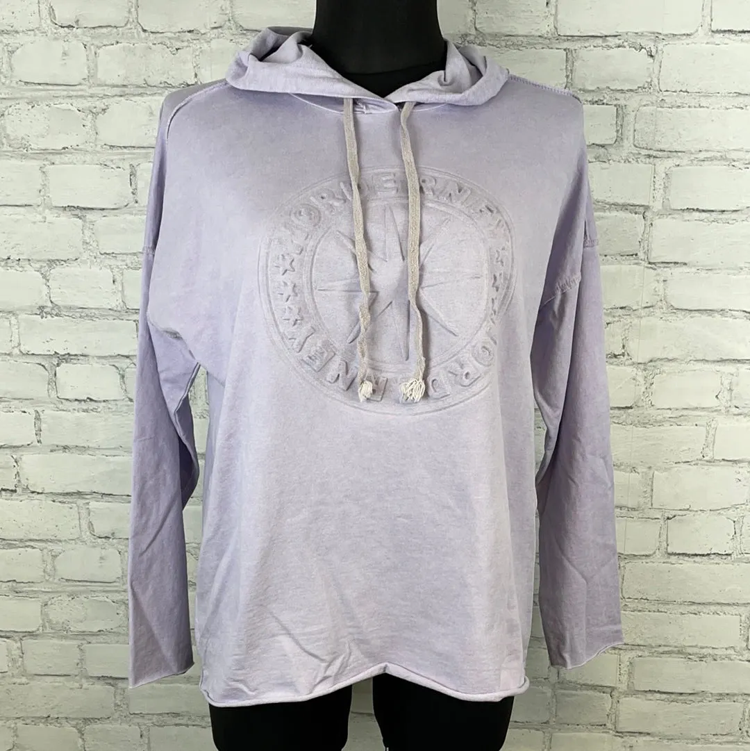 Sweat Shirt mit Norderney Schriftzug mit Kapuze Sommer Stoff