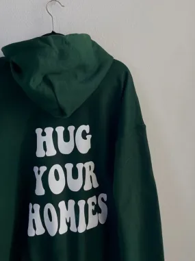 SXV  'hug your homies’ Printed Cool Aesthetic Sweatshirt Hoodie