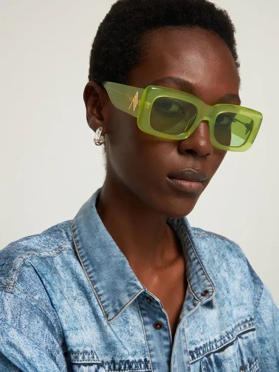 The Attico   Marfa squared acetate sunglasses 