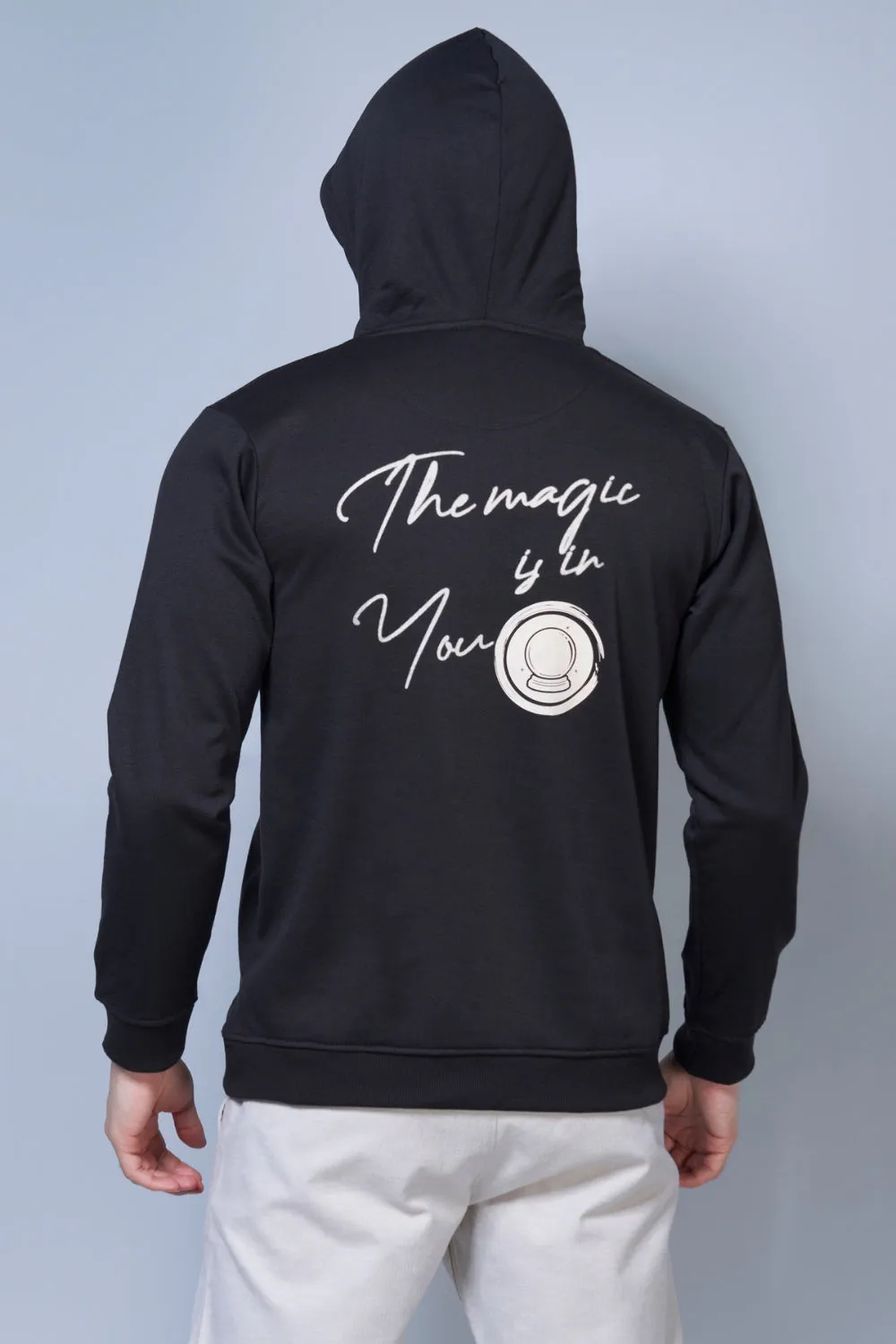 The Magic Printed Black Hoodie