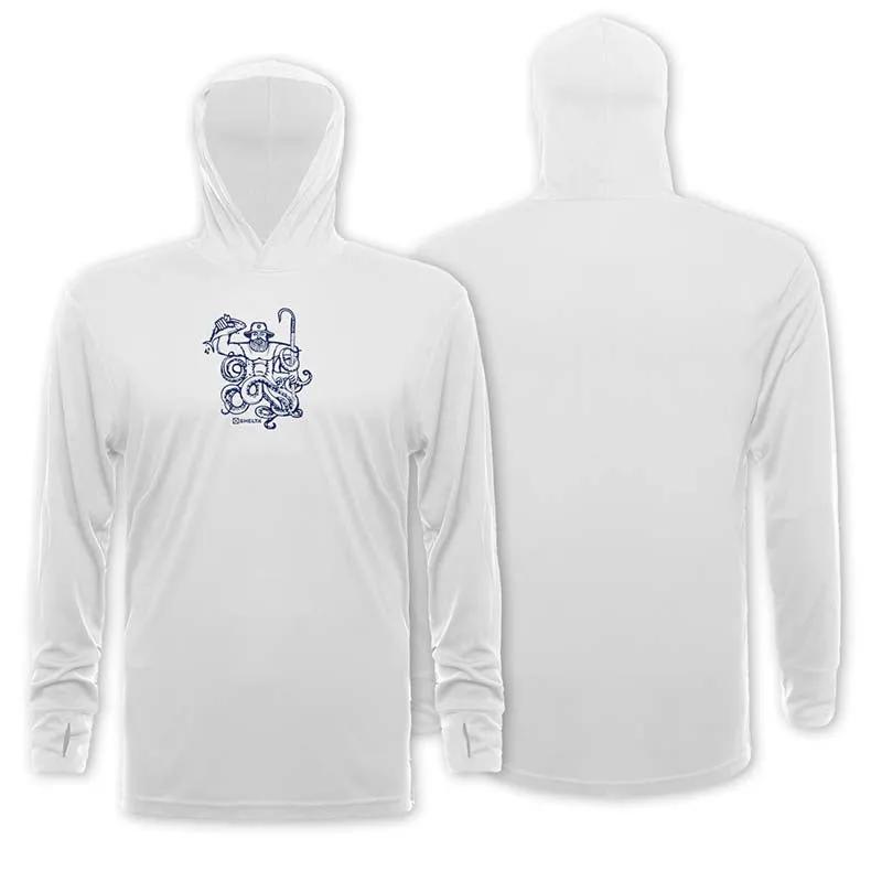 The Shelta L/S Travelr Hoodie 7 Seas in Foam White