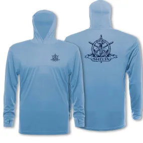 The Shelta L/S Travelr Hoodie Blue Seas in Light Blue