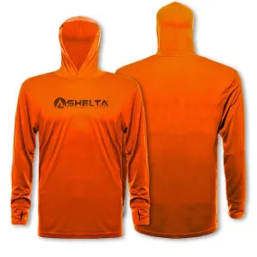 The Shelta L/S Travelr Hoodie Wilderness in Burnt Orange