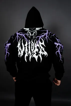 THUNDER STORM HOODIE (BLACK PURPLE)