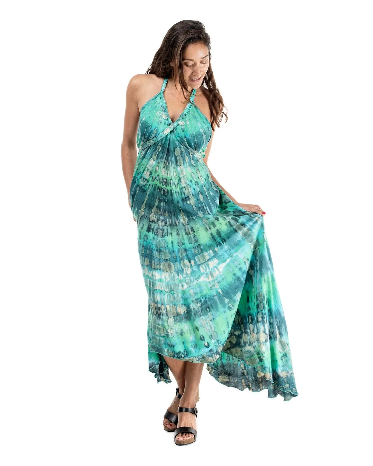 Tie Dye Long Goddess Dress