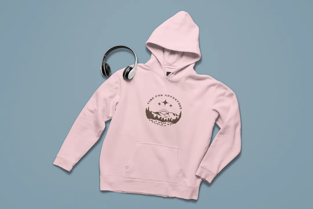 Time for Adventure Light Pink Hoodie