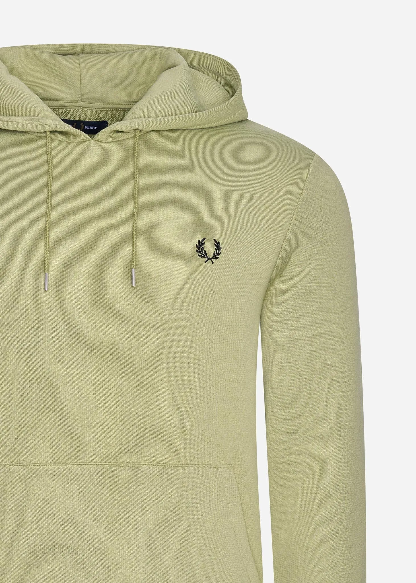 Tipped hooded sweatshirt - sage green